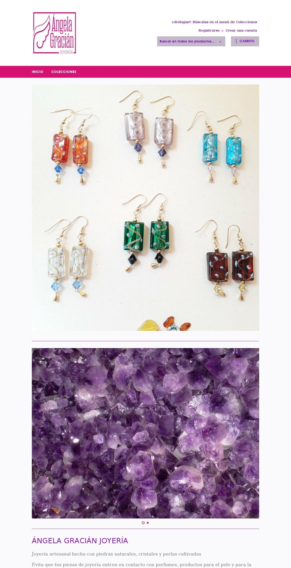 angelagracianjoyeria.com shopify website screenshot