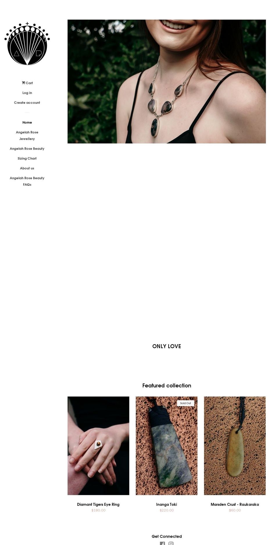 angelahrose.com shopify website screenshot