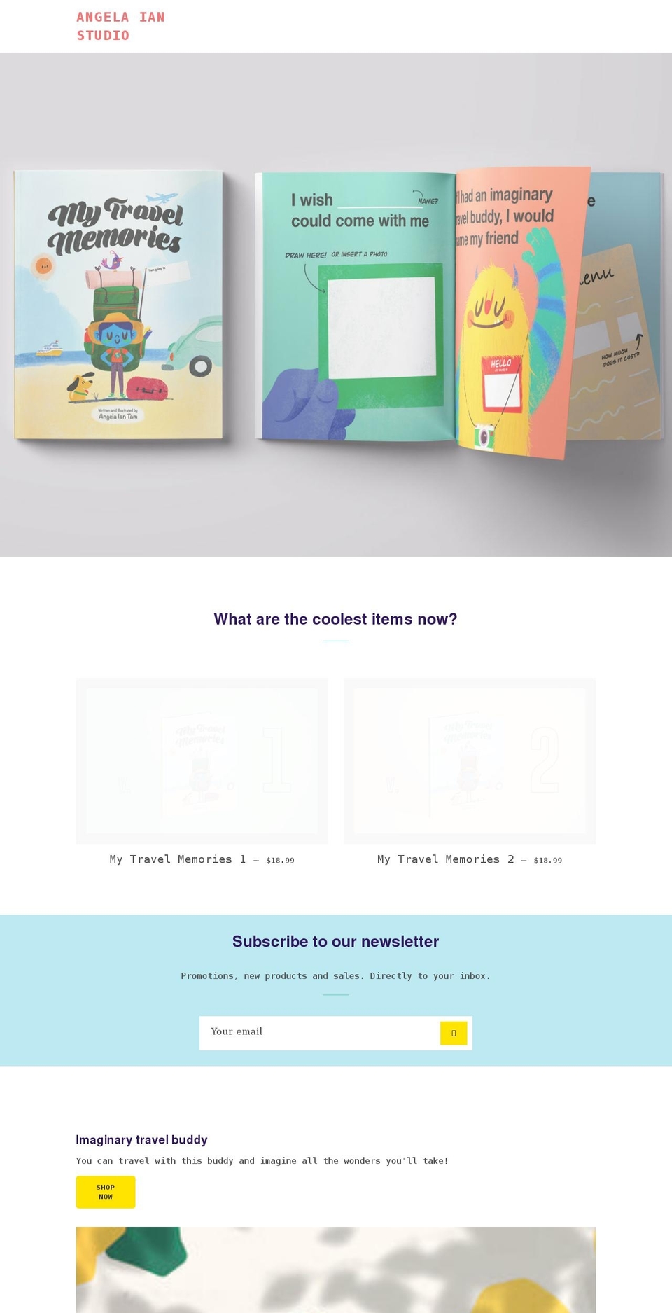 angelaianstudio.com shopify website screenshot