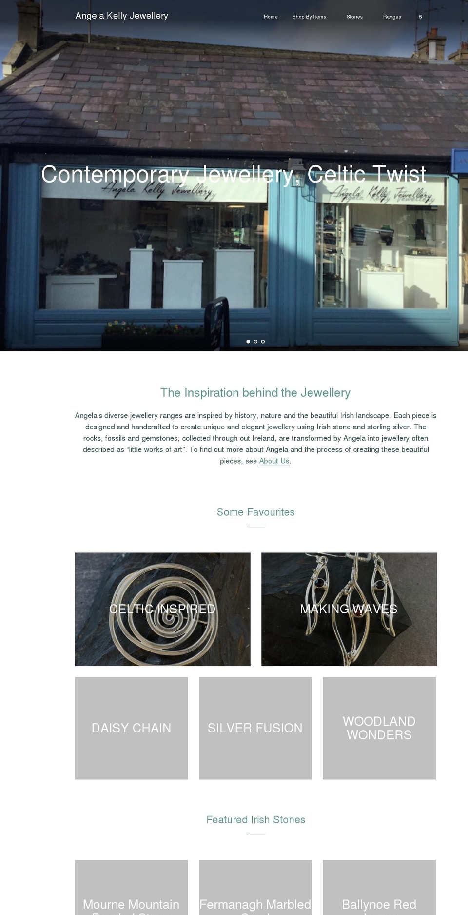 angelakellyjewellery.com shopify website screenshot