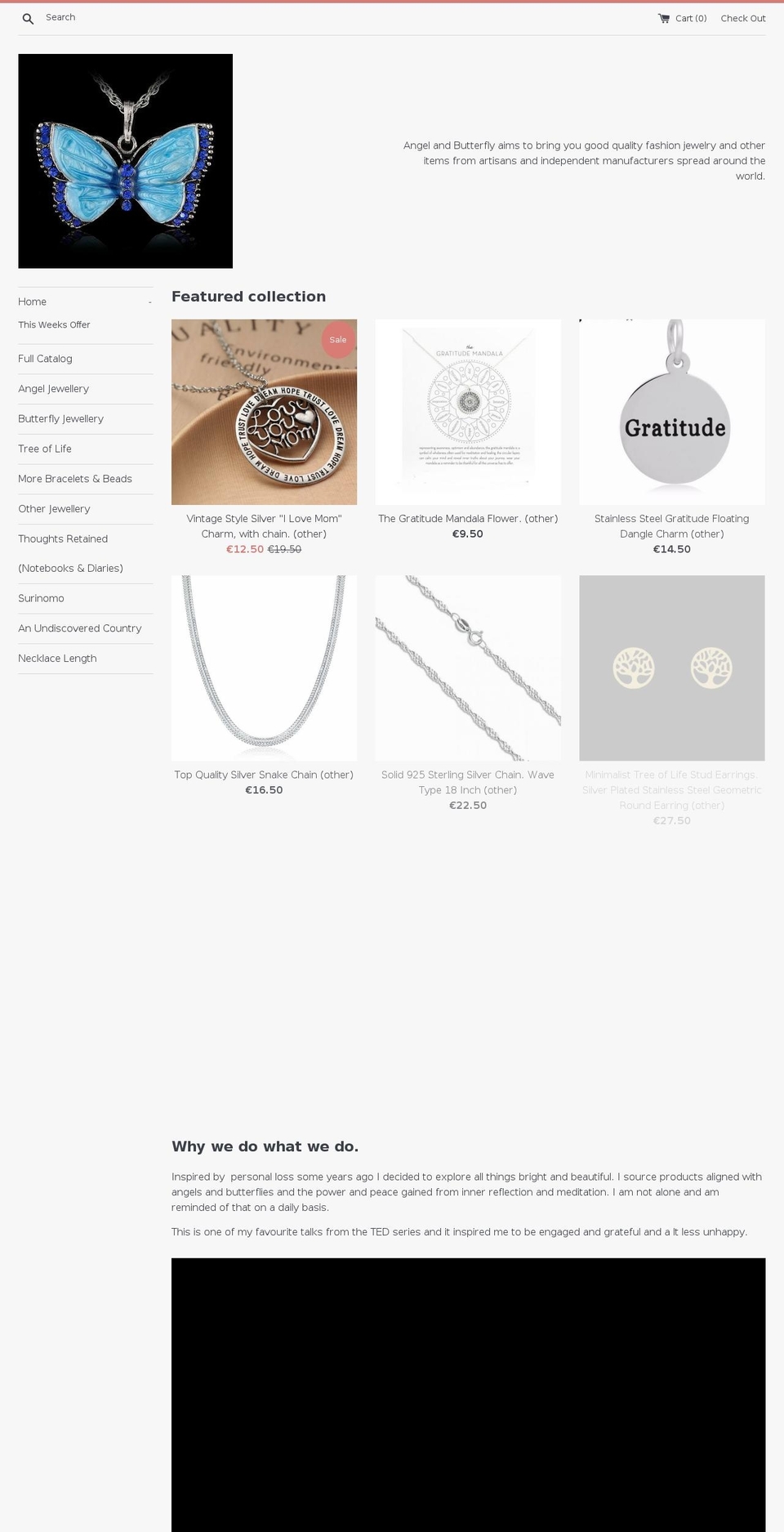 angelandbutterfly.com — Shopify storefront screenshot