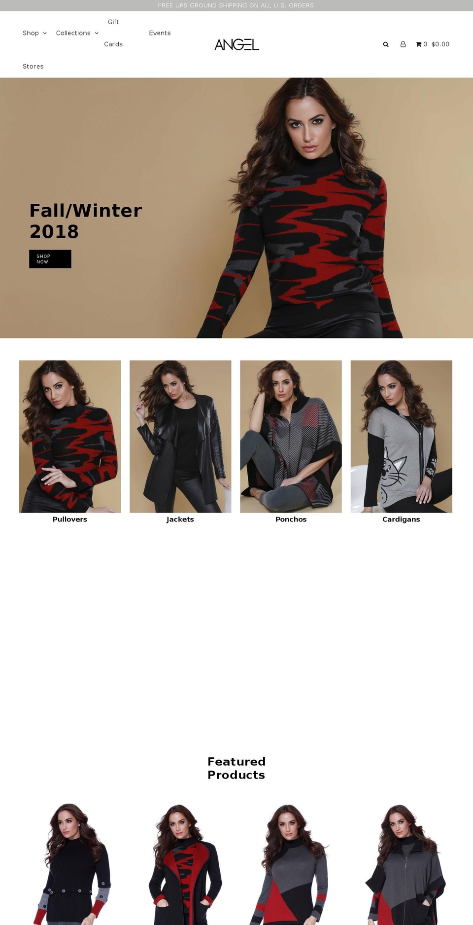 angelapparels.com — Shopify storefront screenshot
