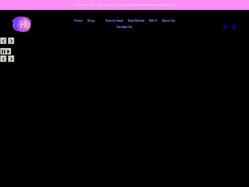 angelashairstudio.com shopify website screenshot
