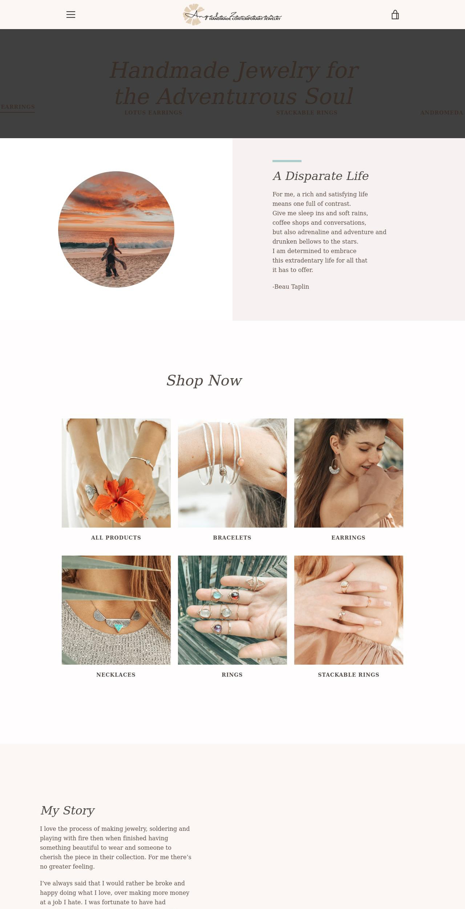 angelazancanaro.com shopify website screenshot