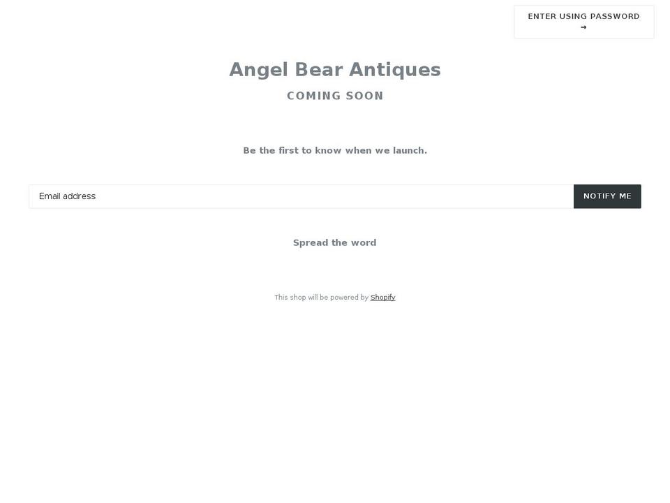 angelbearantiquesllc.com — Shopify storefront screenshot
