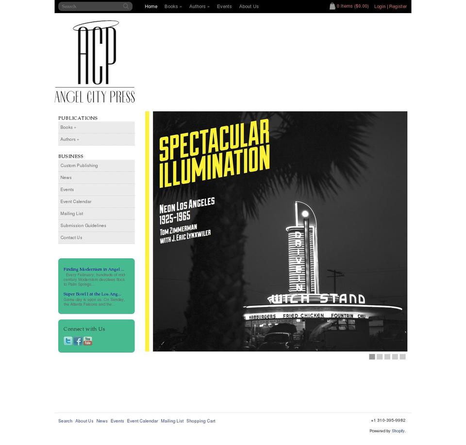 Square-- Shopify theme site example angelcitypress.com