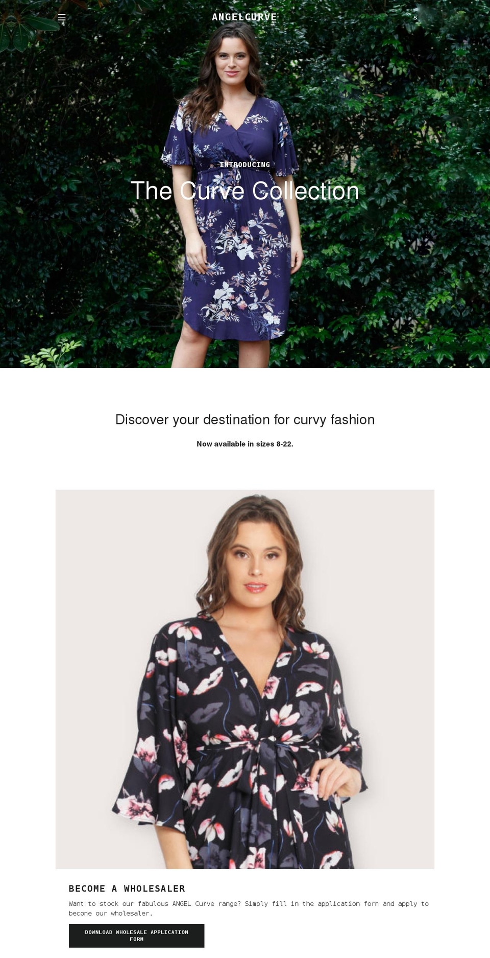 angelcurve.com.au shopify website screenshot
