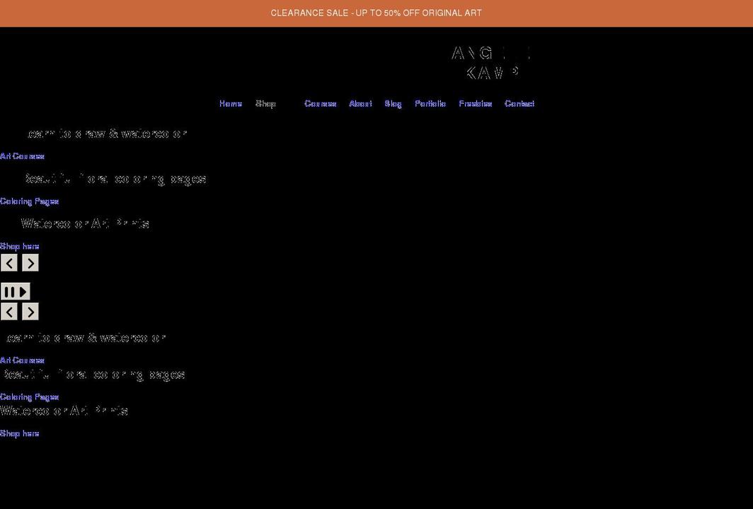 angelekamp.com shopify website screenshot