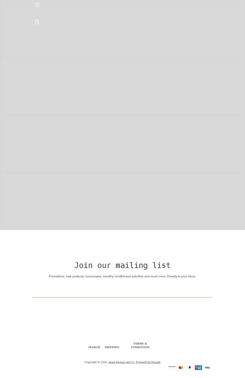 angelenergyandco.com.au shopify website screenshot
