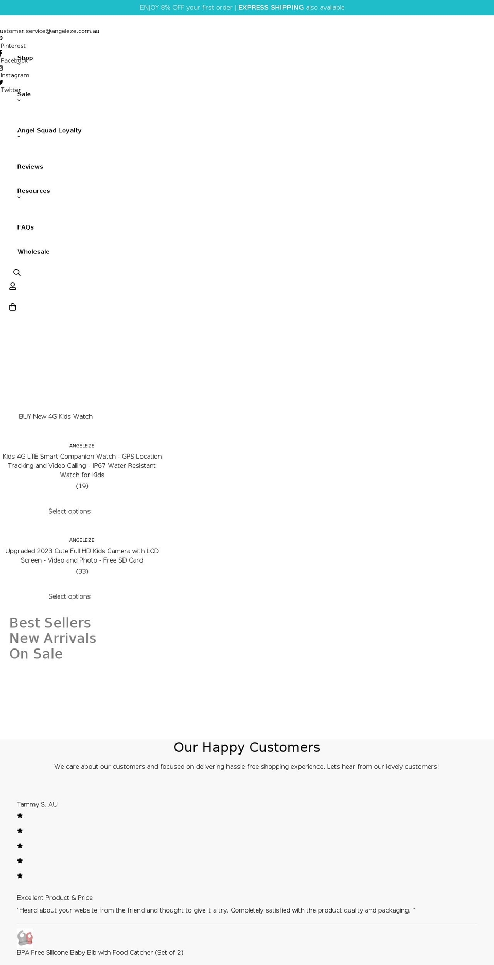 angeleze.com.au shopify website screenshot