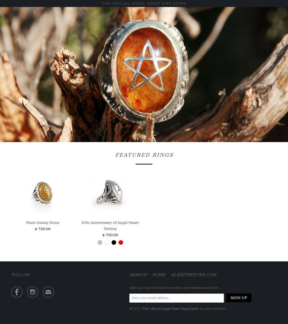 angelheartring.com shopify website screenshot