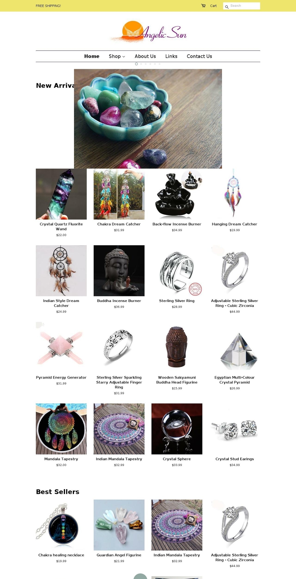 angelicsun.com — Shopify storefront screenshot