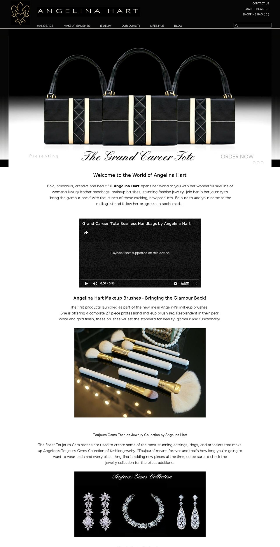 angelinahartboutique.com shopify website screenshot