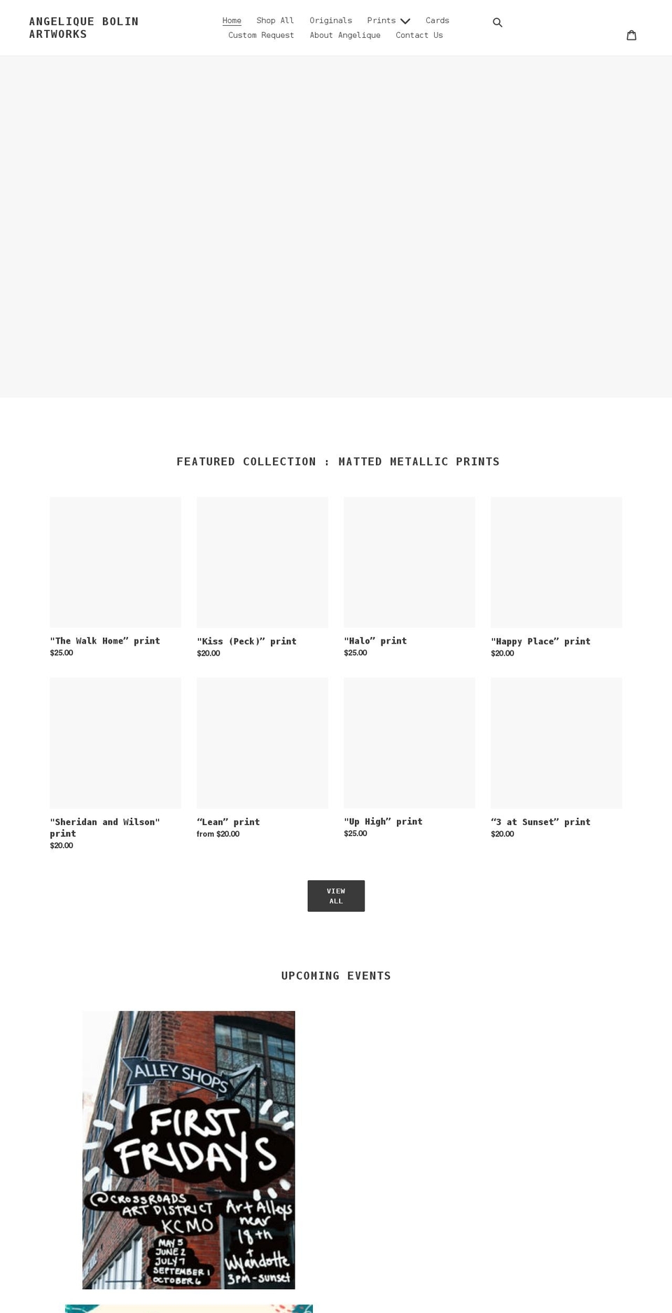 angeliquebolin.com shopify website screenshot