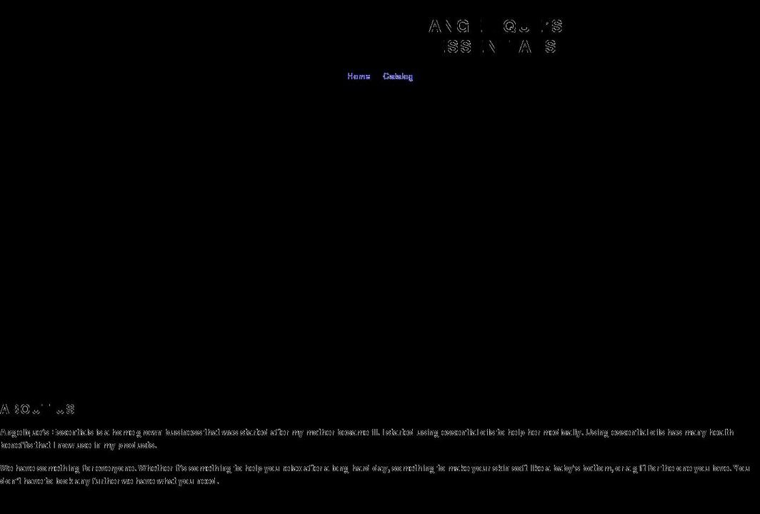 angeliqueessentials.com shopify website screenshot
