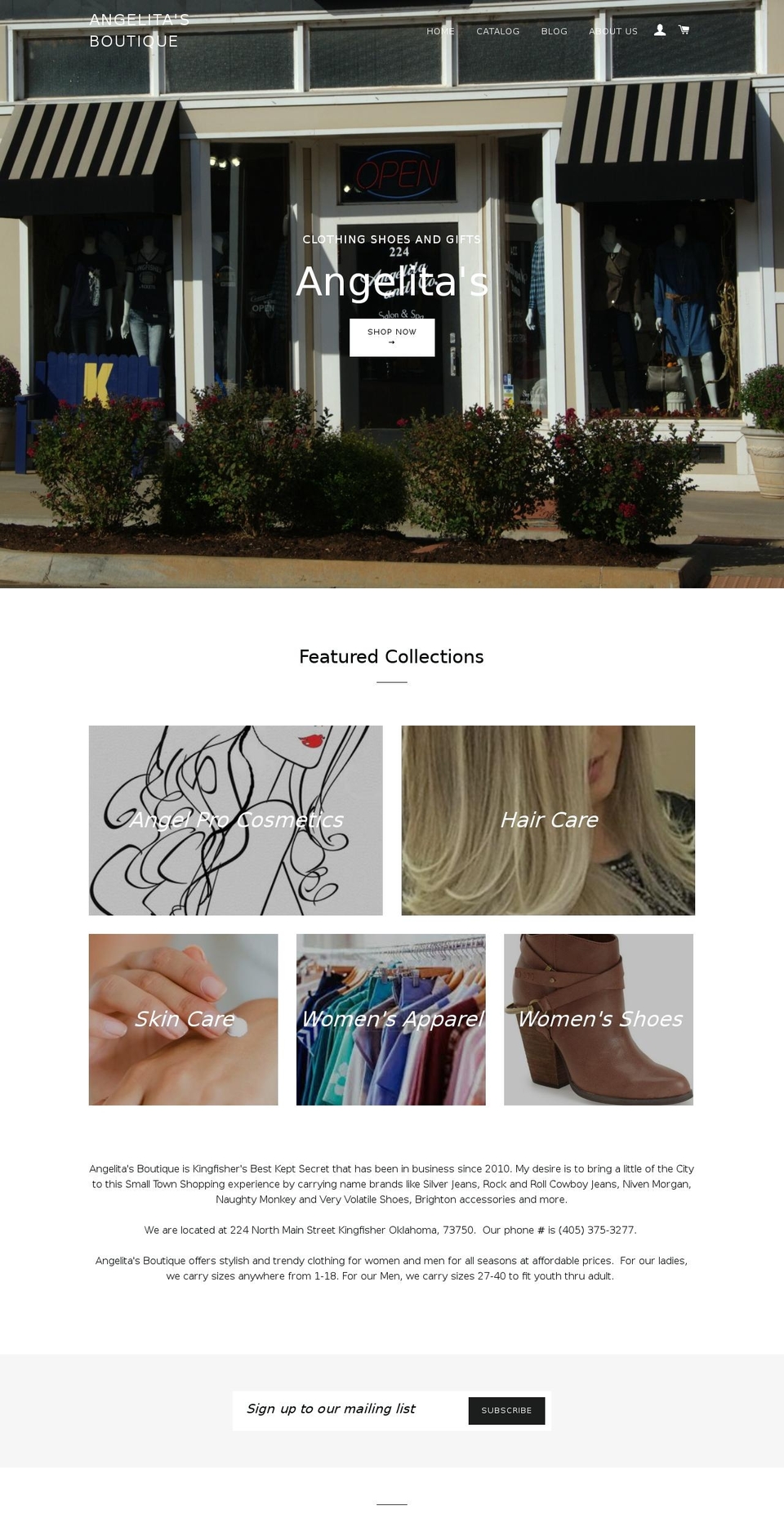 angelitas.boutique shopify website screenshot