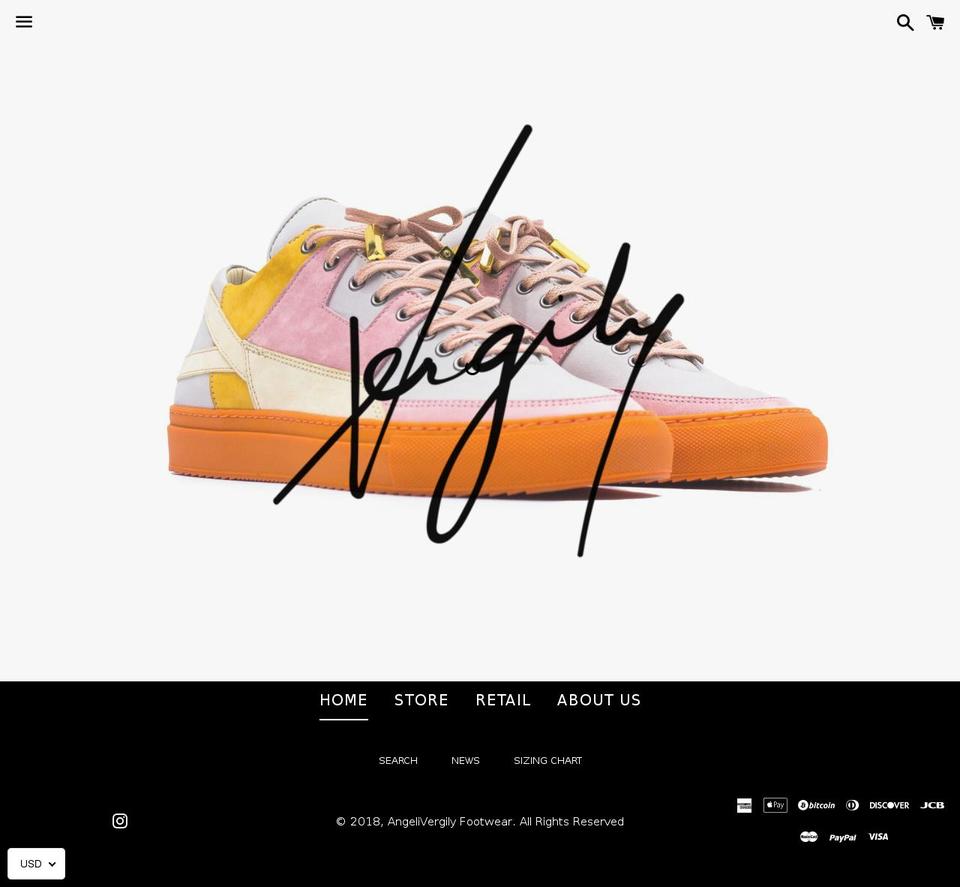 angelivergily.com — Shopify storefront screenshot
