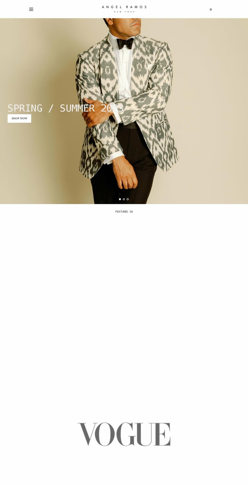 angelny.com shopify website screenshot