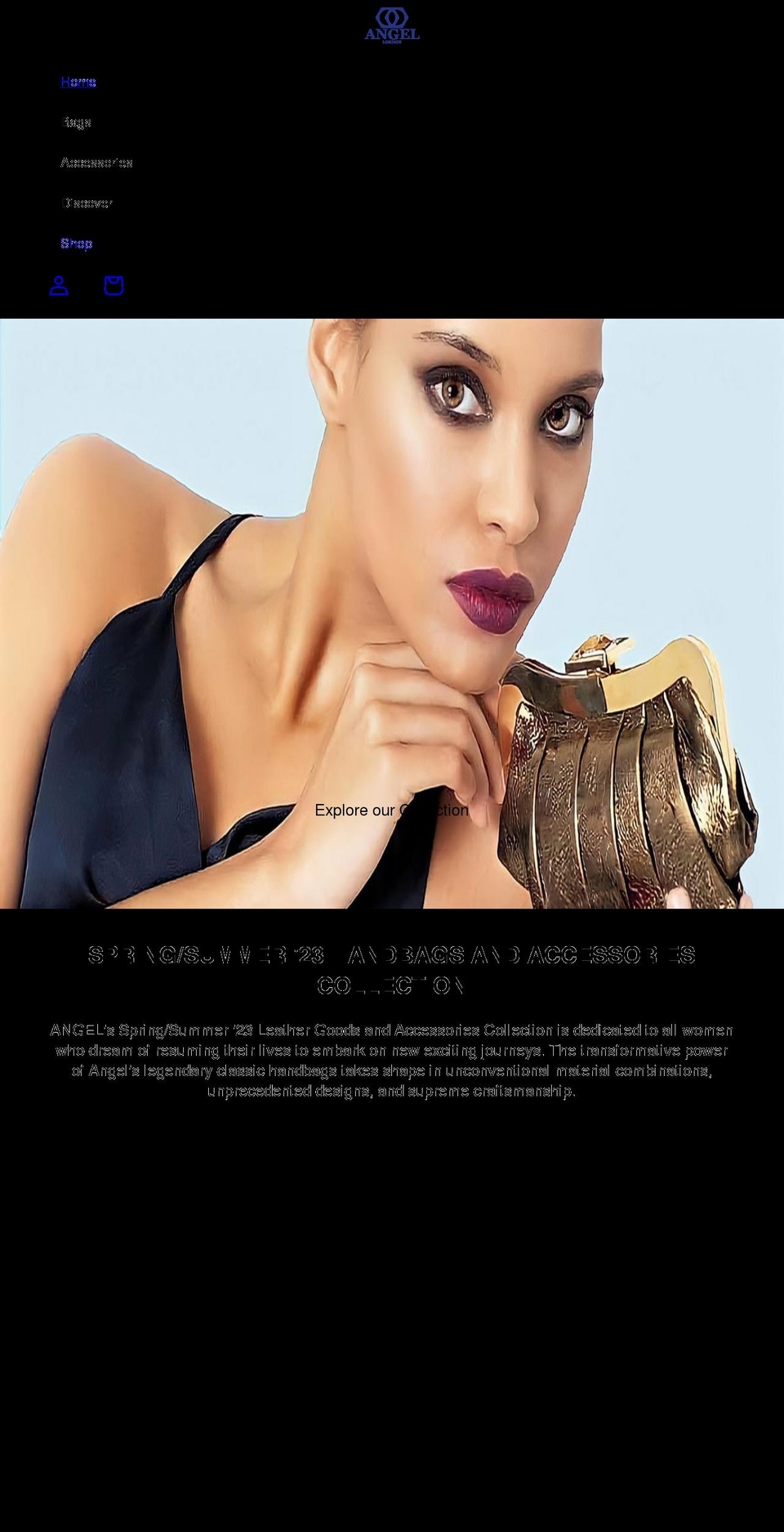 angelondon.com shopify website screenshot