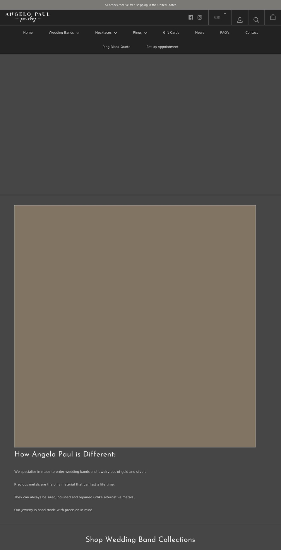 angelopauljewelry.com — Shopify storefront screenshot