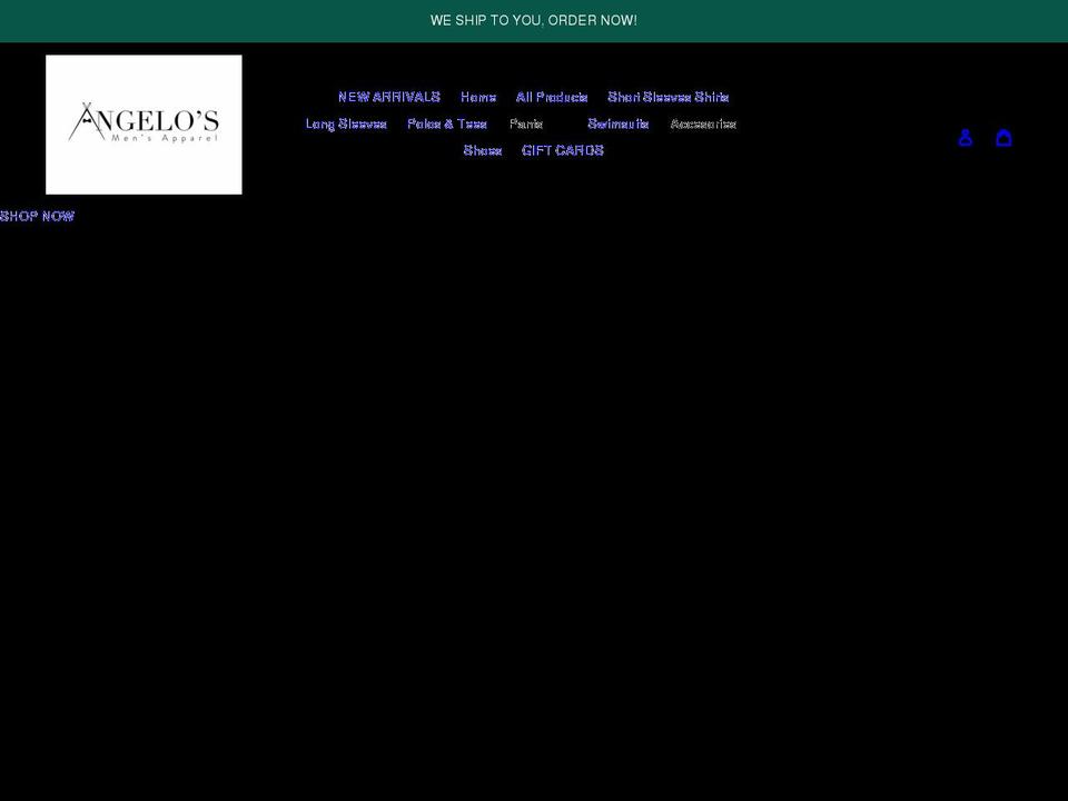 angelosshop.com shopify website screenshot