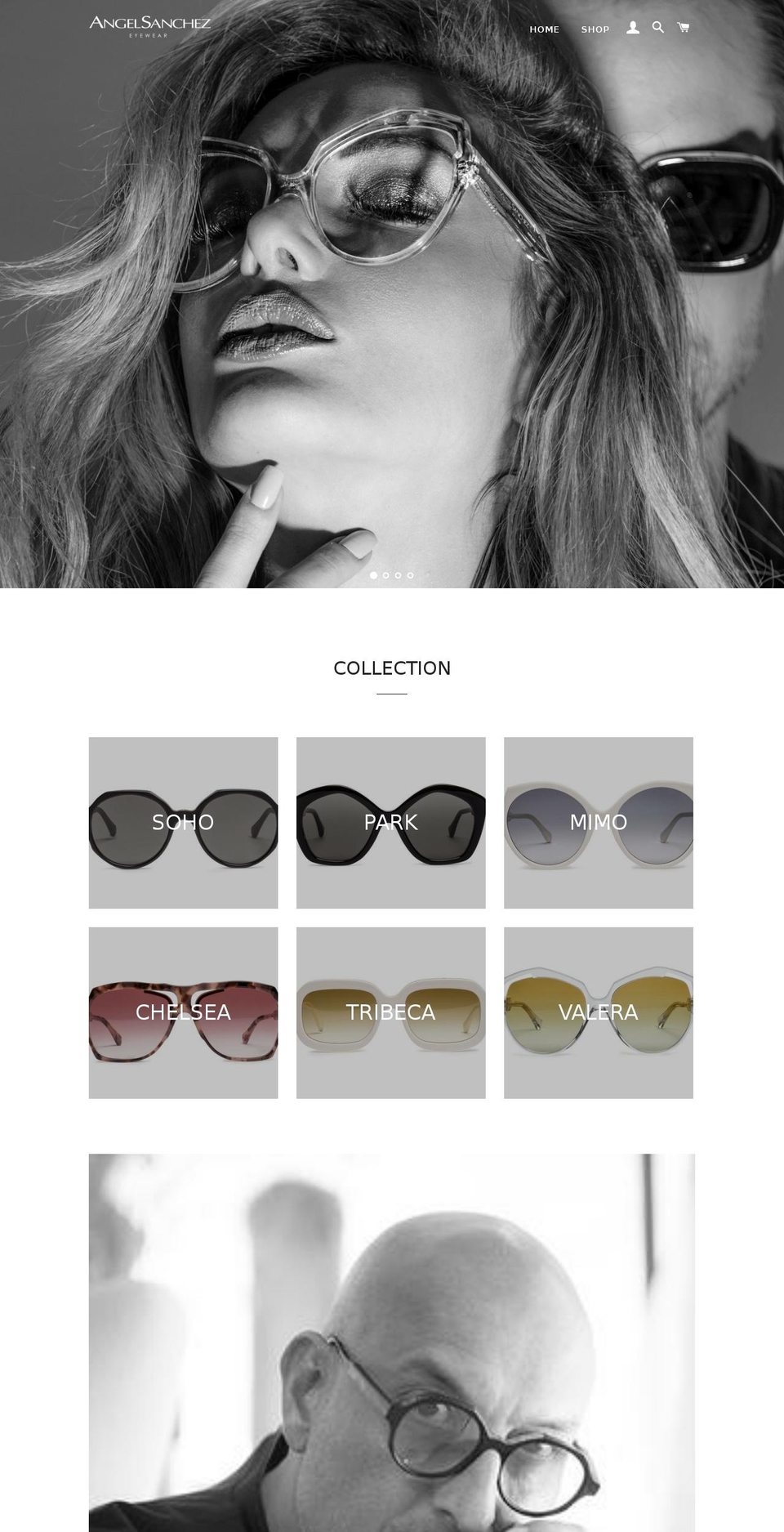 angelsanchezeyewear.com — Shopify storefront screenshot