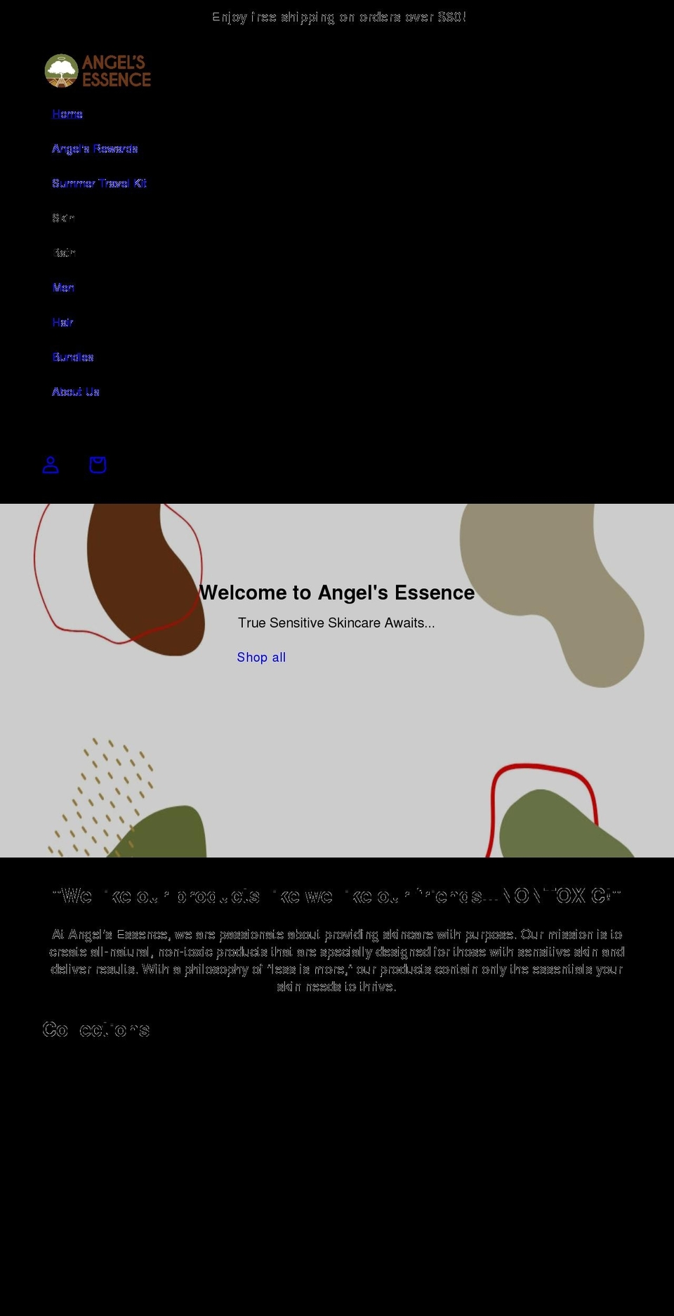 angelsessence.shop shopify website screenshot