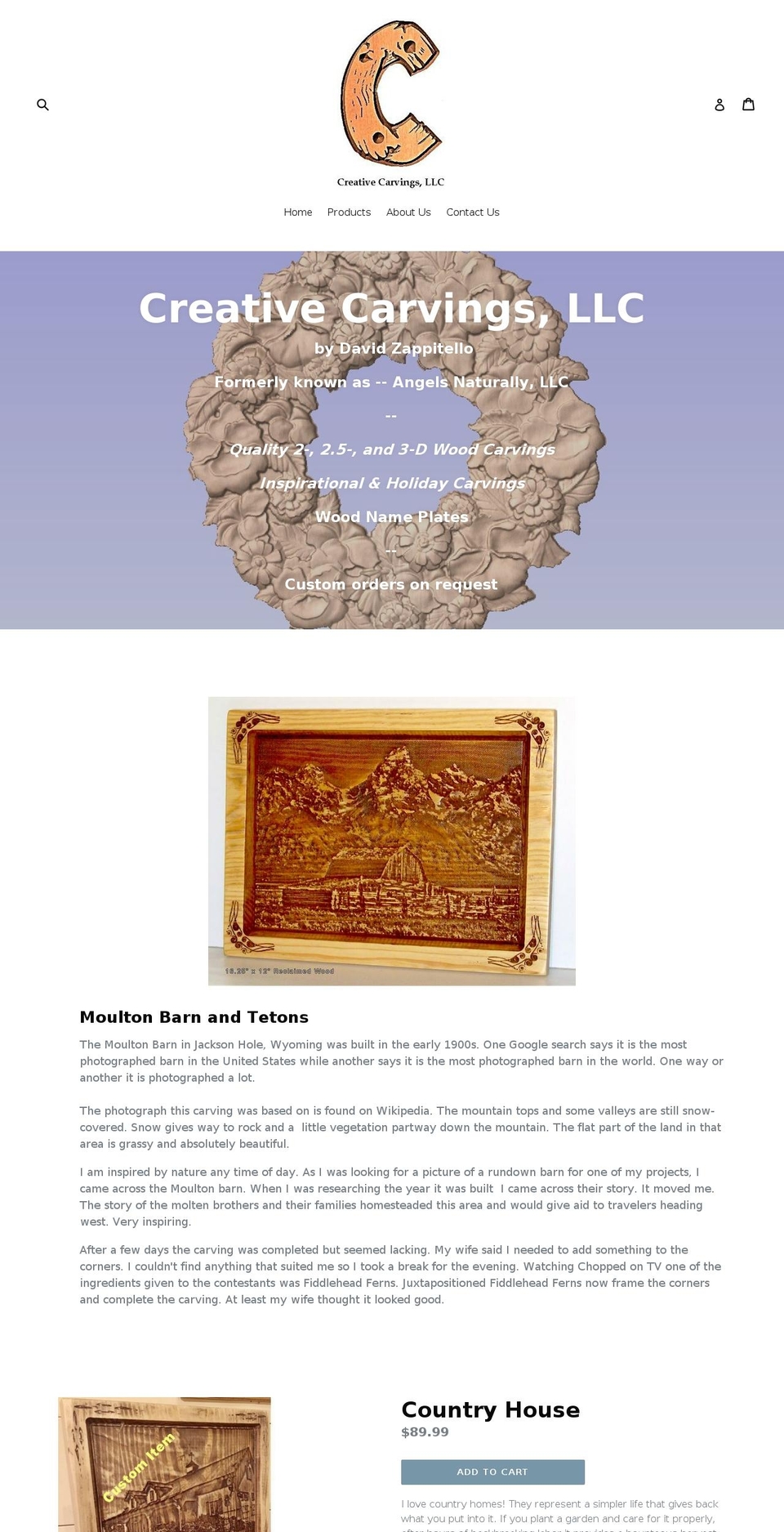 angelsnaturally.com — Shopify storefront screenshot