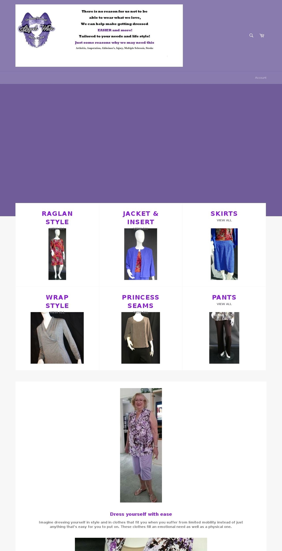 angelswear.net shopify website screenshot