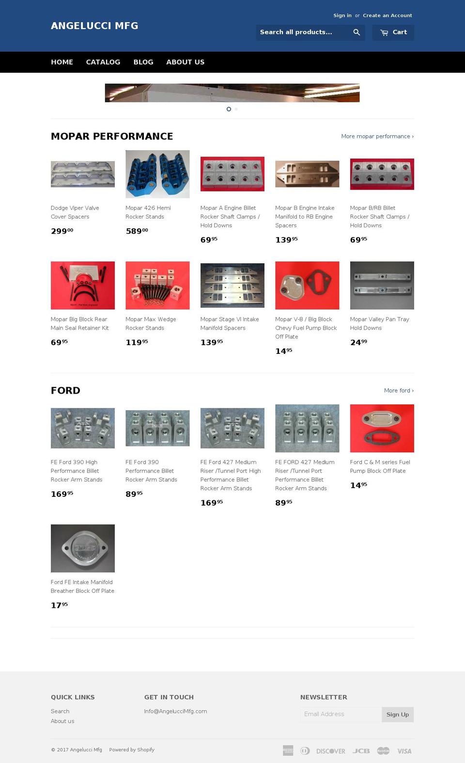 angelucciperformance.com shopify website screenshot