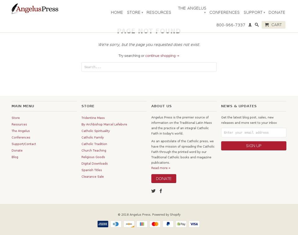 angelusradio.com shopify website screenshot