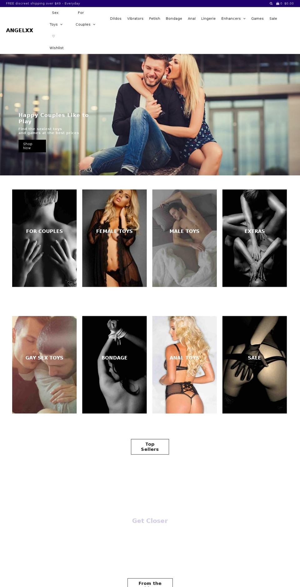 angelxx.com — Shopify storefront screenshot