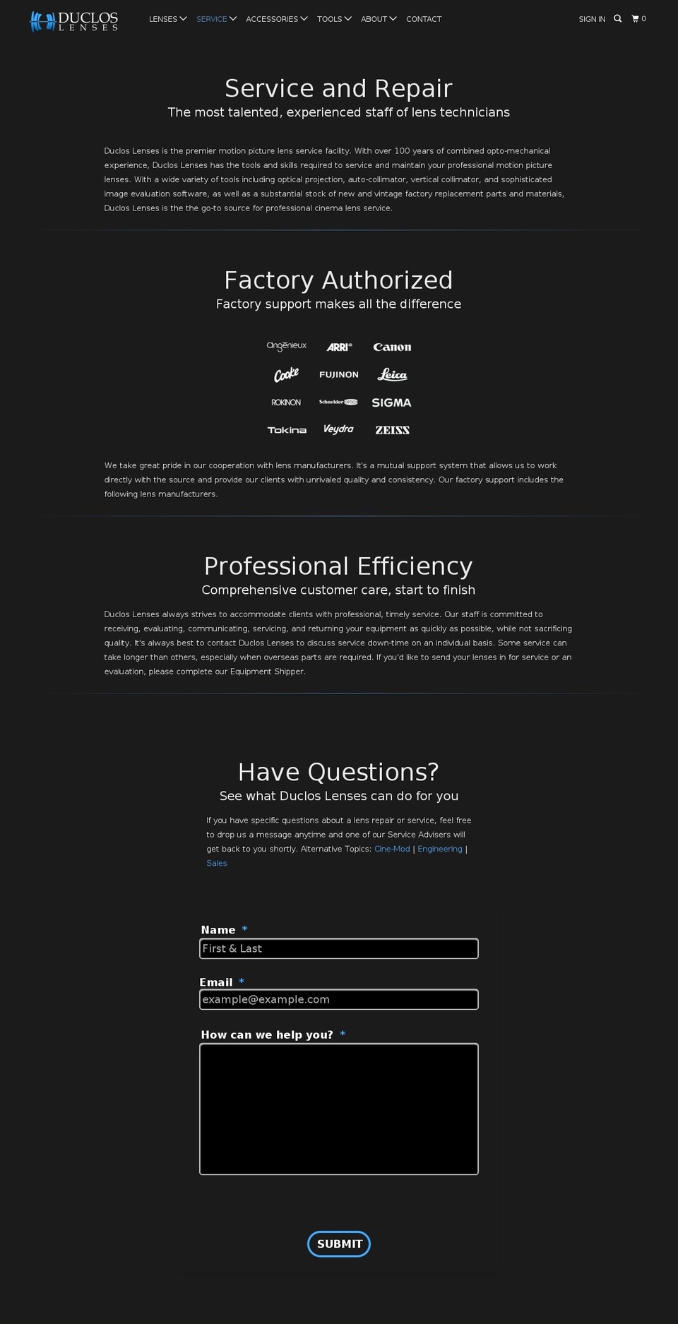angenieuxservice.com shopify website screenshot
