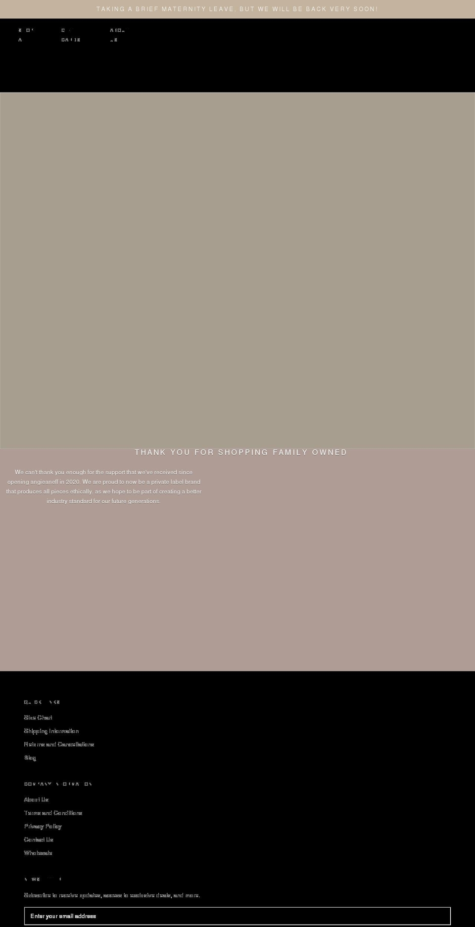 angieaneff.com shopify website screenshot