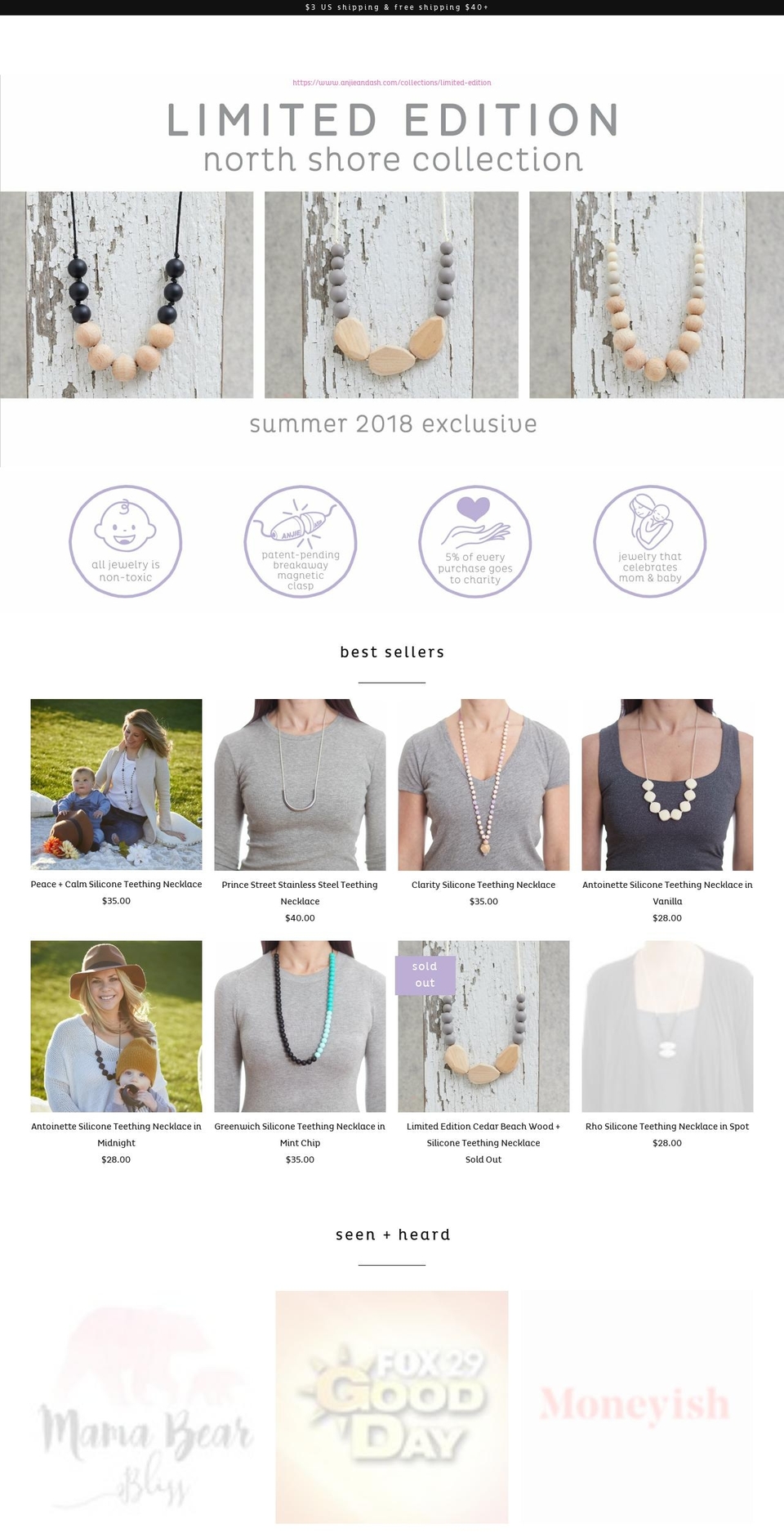 angieash.com — Shopify storefront screenshot