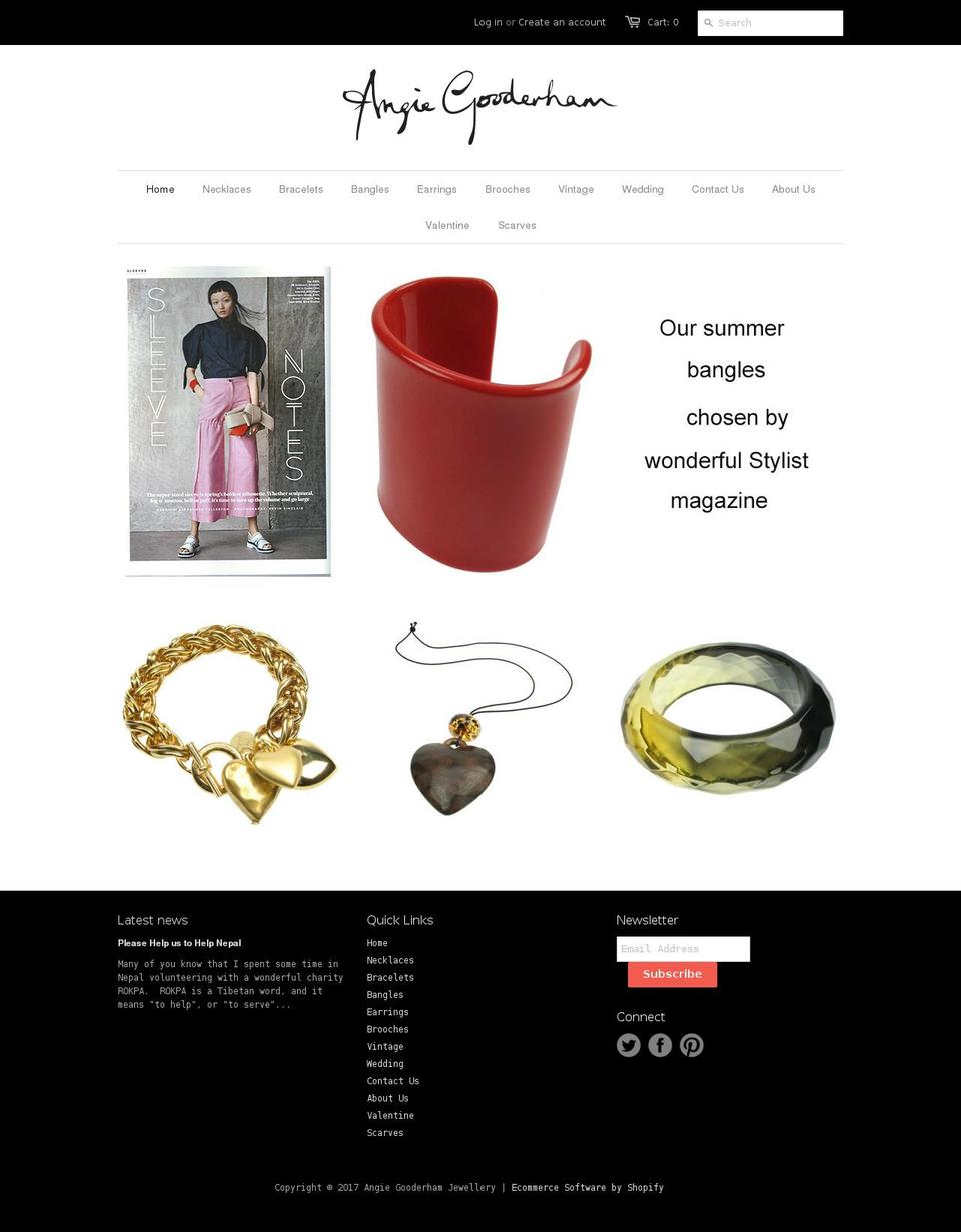 angiegooderhamstore.com shopify website screenshot