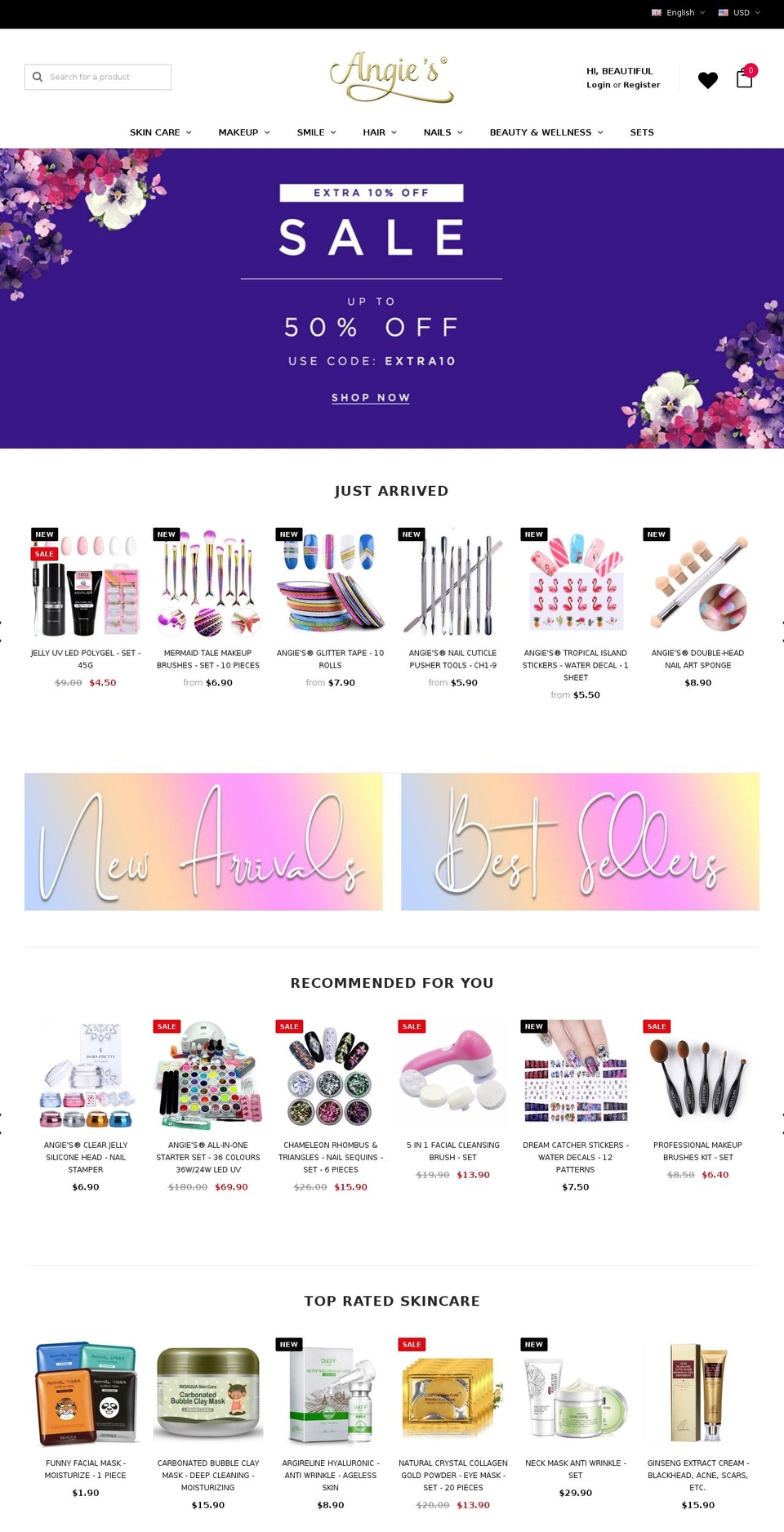 angies-shop.com — Shopify storefront screenshot