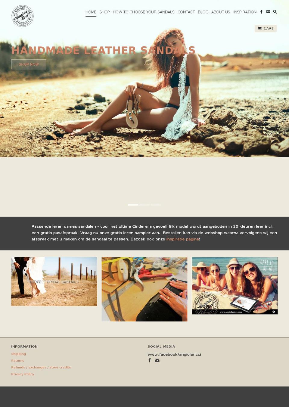angiolaricci.com shopify website screenshot