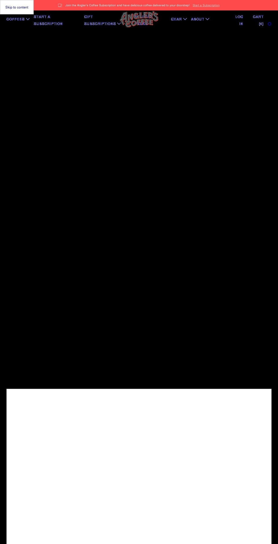 anglerscoffee.com shopify website screenshot