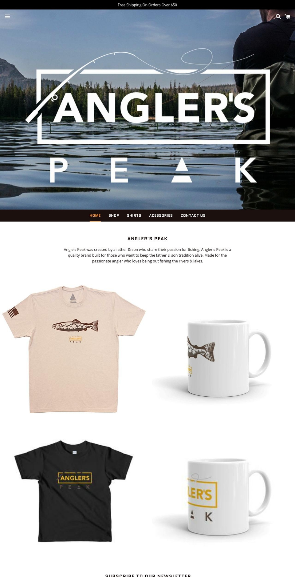 anglerspeak.com shopify website screenshot