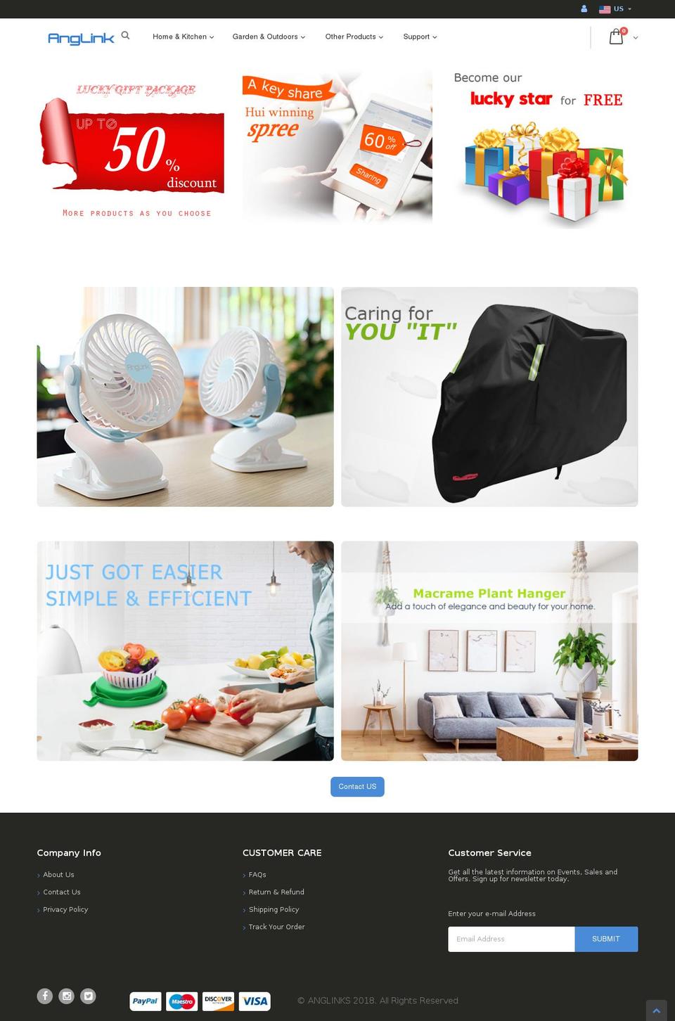 index Shopify theme site example anglinkmall.com