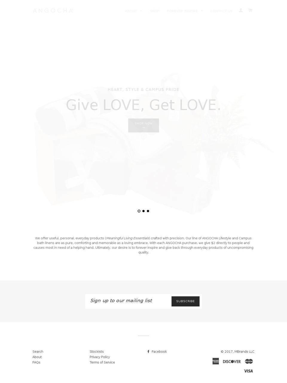angocha.com shopify website screenshot