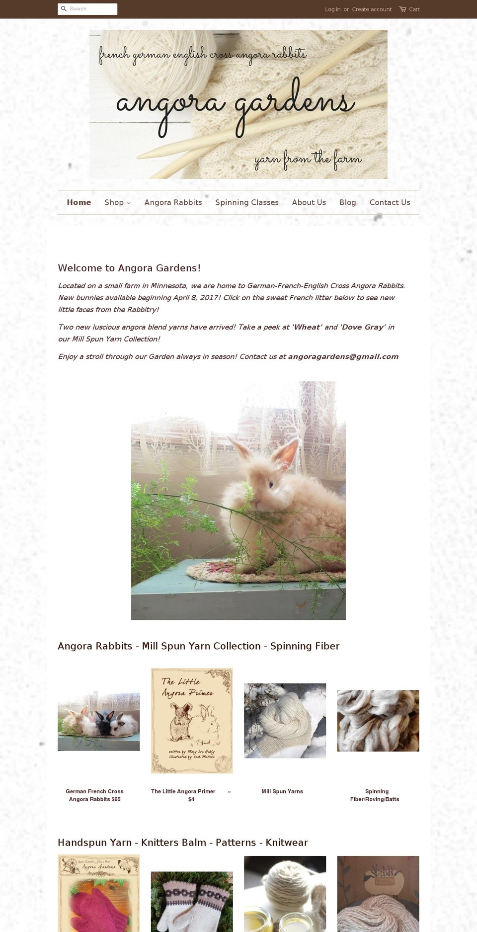 angoragarden.com shopify website screenshot