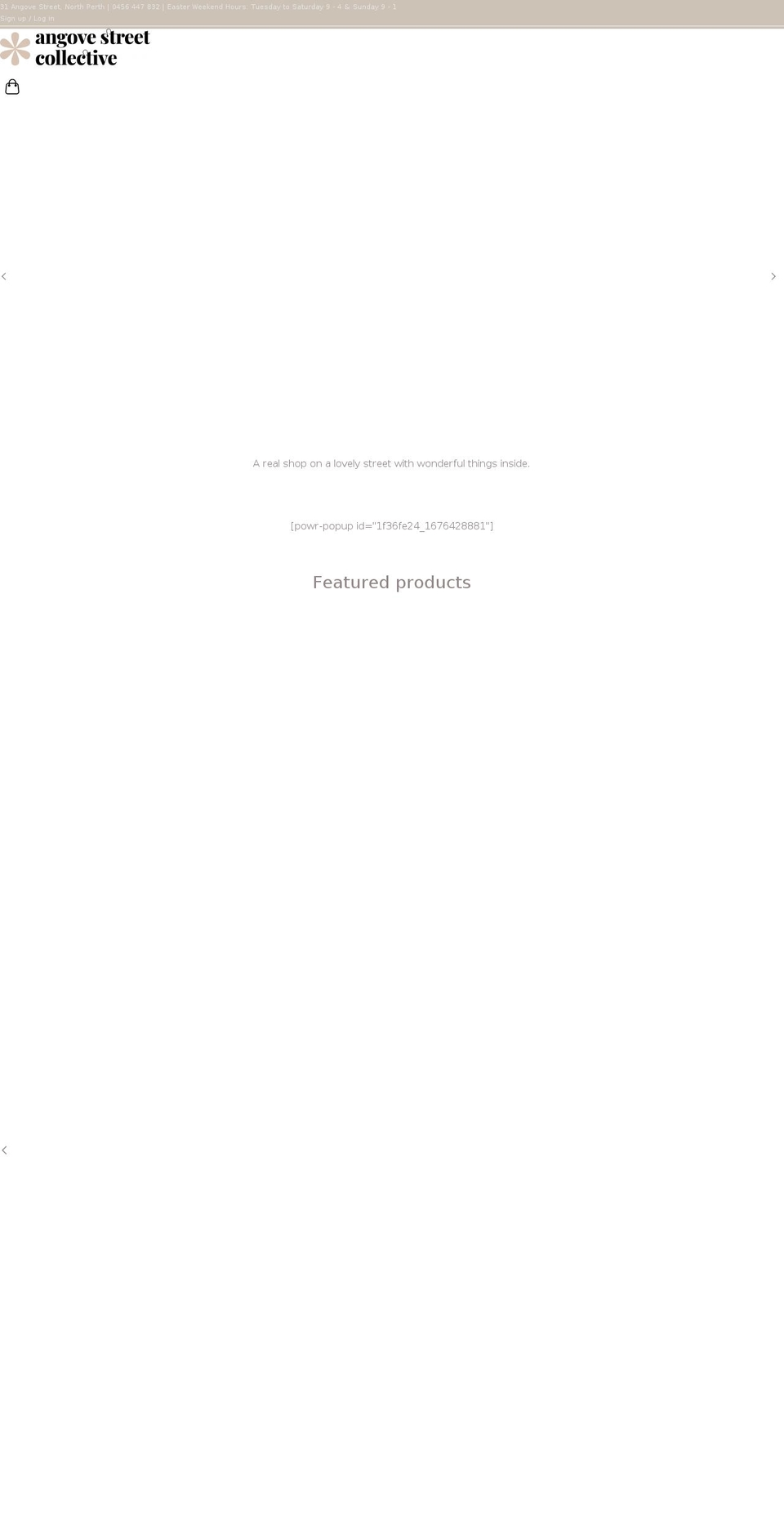 angovestreetcollective.com.au shopify website screenshot