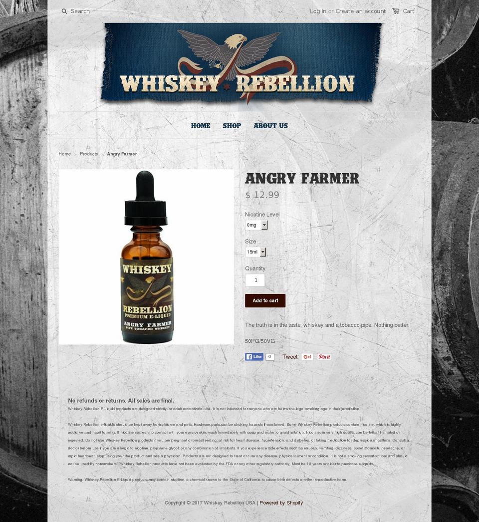 angryfarmerejuice.com shopify website screenshot