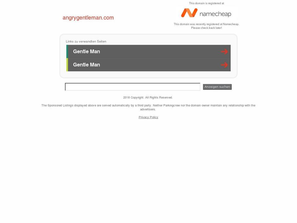 angrygentleman.com — Shopify storefront screenshot