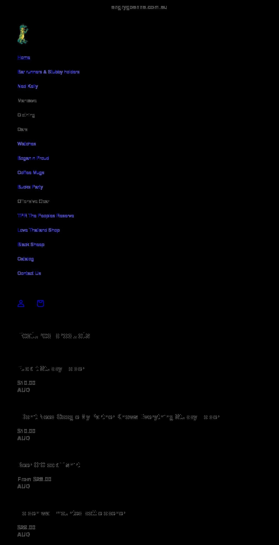 angrygoanna.com.au shopify website screenshot