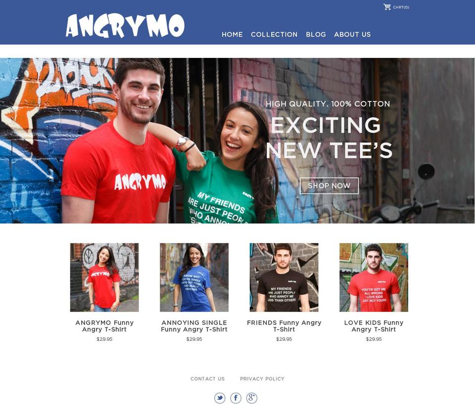 angrymo.com shopify website screenshot