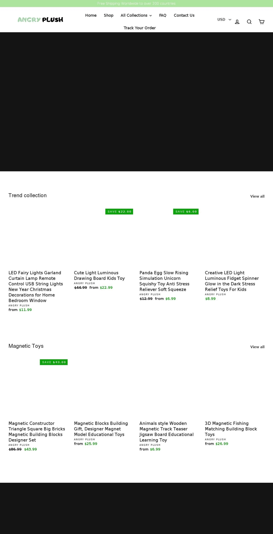 angryplush.com shopify website screenshot