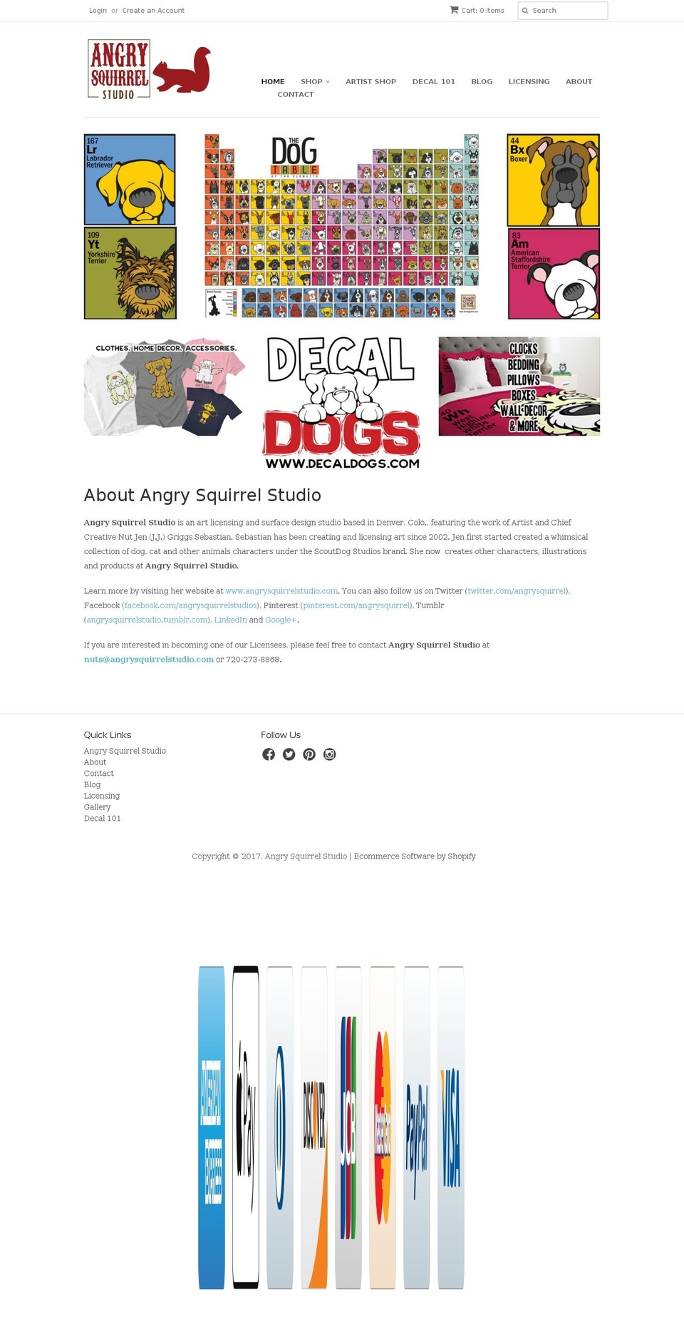 angrysquirrelshop.com shopify website screenshot